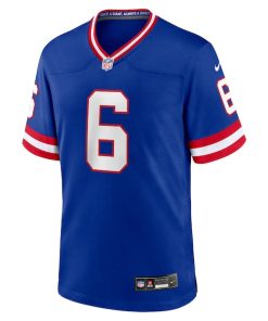 Alternative view of Jaxson Dart New York Giants Nike Alternate 2 Classic Game Jersey - Royal