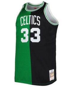 Alternative view of Larry Bird Boston Celtics Big & Tall Hardwood Classics 1985/86 Split Swingman Jersey - Kelly Green/Black