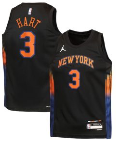 Josh Hart New York Knicks Jordan Brand Youth  Swingman Jersey - Statement Edition - Black
