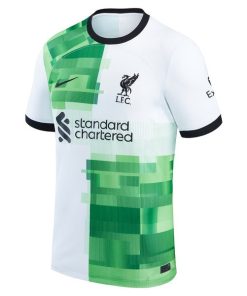 Alternative view of Wataru End¨­ Liverpool Nike 2023/24 Away Stadium Replica Player Jersey?¨C White