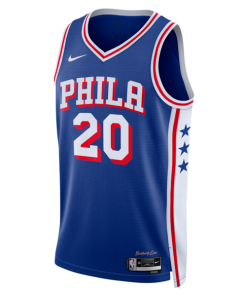 Alternative view of Jared McCain Philadelphia 76ers Nike Unisex Swingman Player Jersey - Icon Edition - Royal