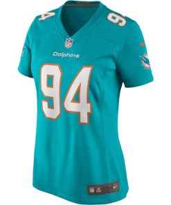 Alternative view of Christian Wilkins Miami Dolphins Nike Women's Game Jersey - Aqua