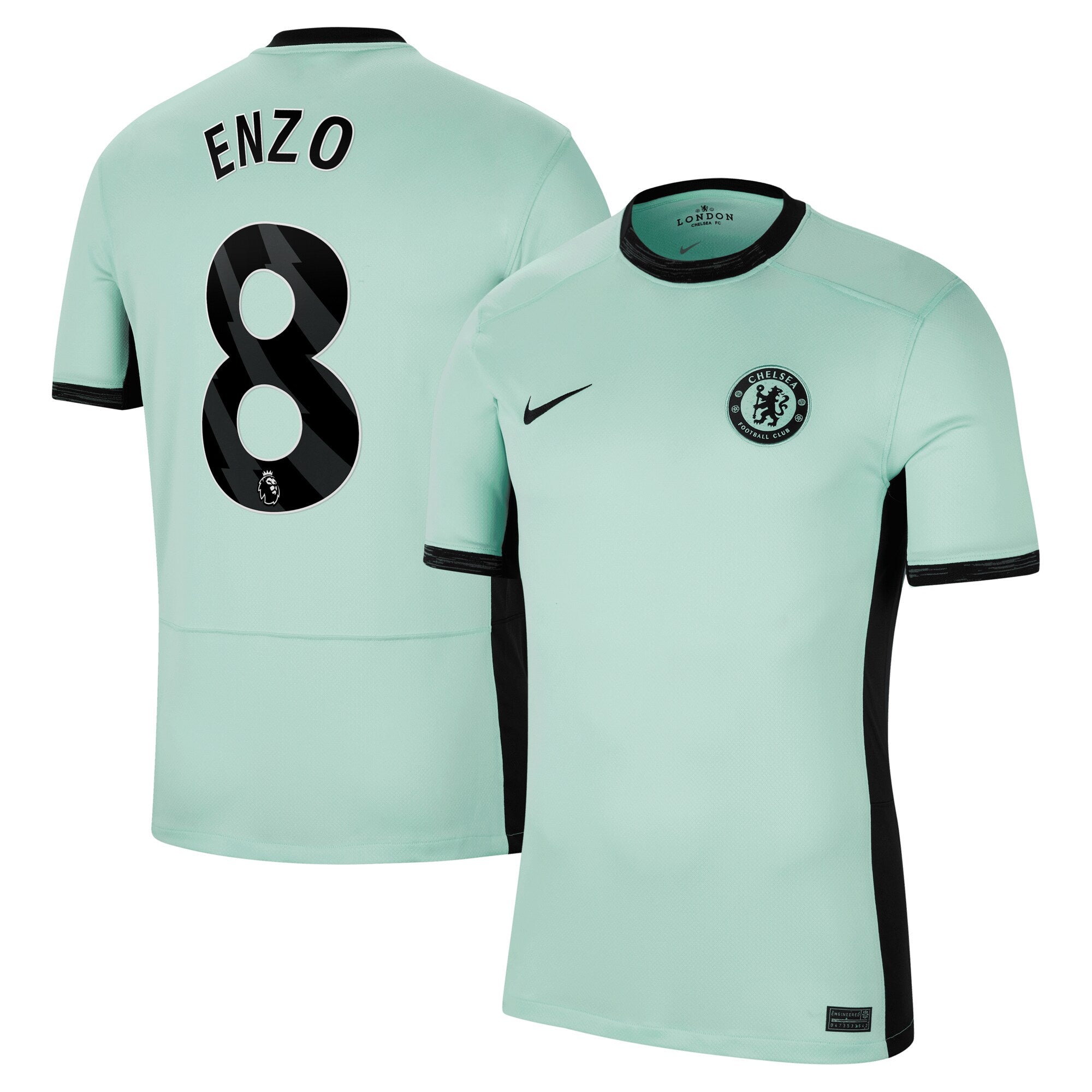 Enzo Fern¨¢ndez Chelsea Nike 2023/24 Home Stadium Replica Jersey - Blue/Mint/Navy - Image 7