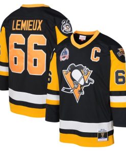 Mario Lemieux Pittsburgh Penguins Youth 1991-92 Blue Line Player Jersey - Black