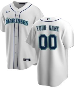 Seattle Mariners Nike Home Replica Custom Jersey - White