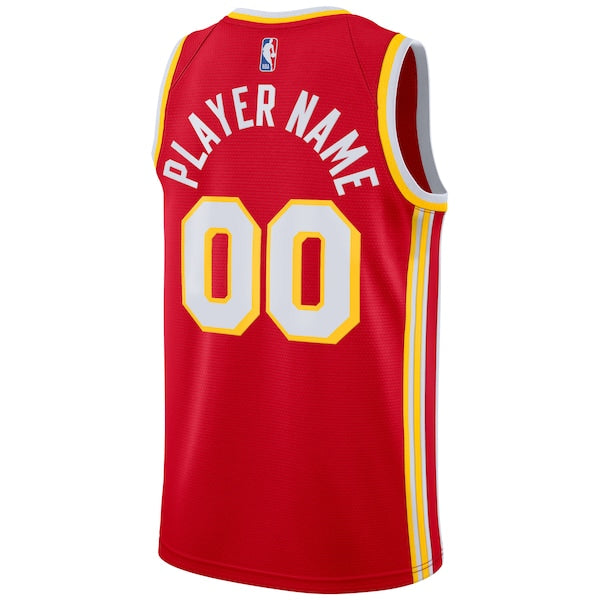 Atlanta Hawks Nike 2020/21 Swingman Custom Jersey - Icon Edition - Red - Image 3