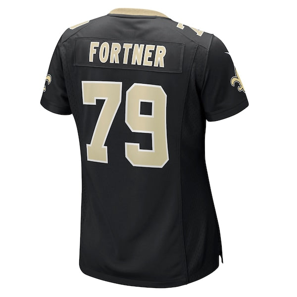 Luke Fortner New Orleans Saints Nike Women's Team Game Jersey - Black - Image 3