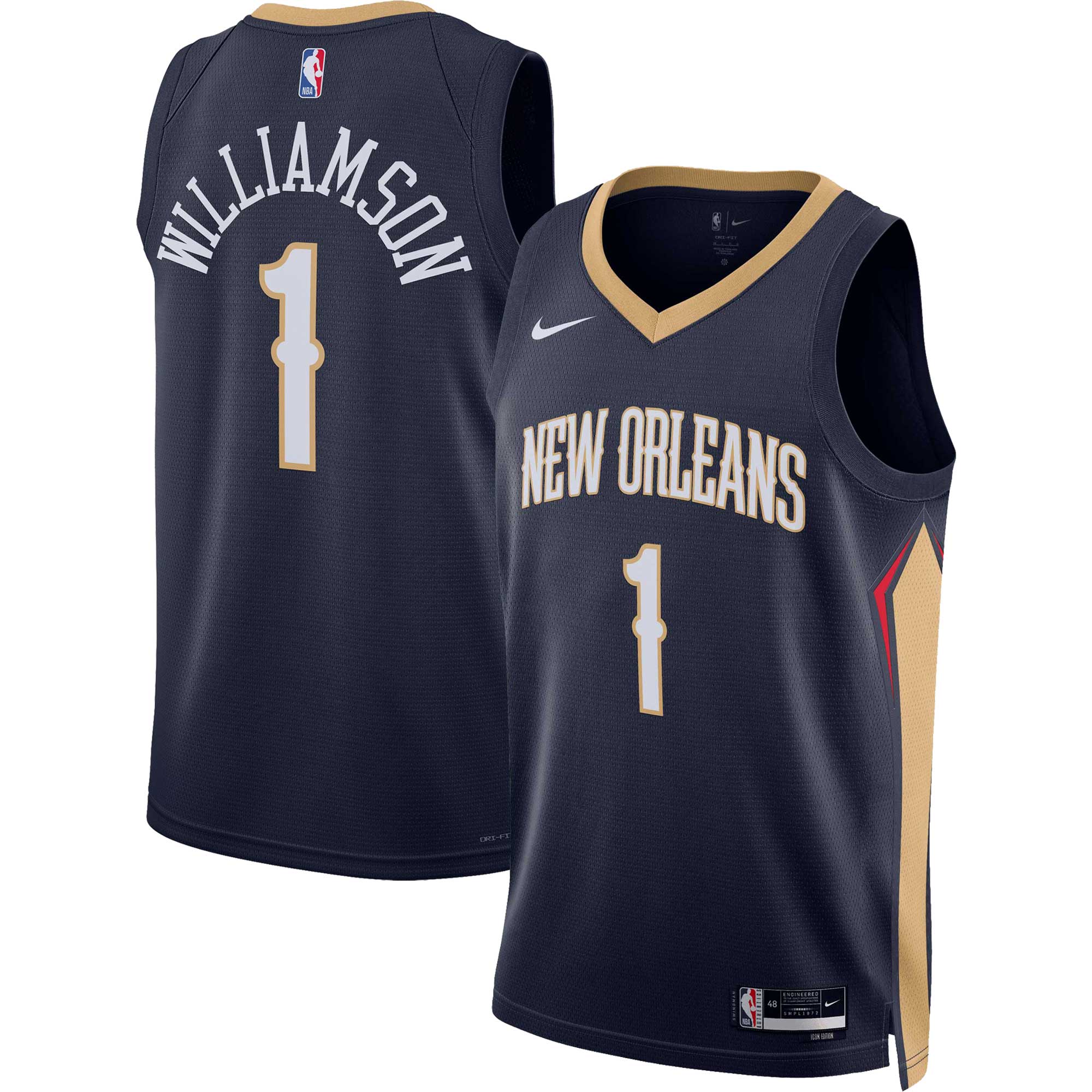 Zion Williamson New Orleans Pelicans Nike Unisex Swingman Jersey - Association Edition - White/Navy - Image 6