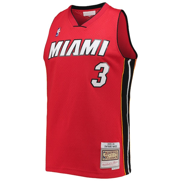Dwyane Wade Miami Heat Hardwood Classics Swingman Jersey - Red - Image 2