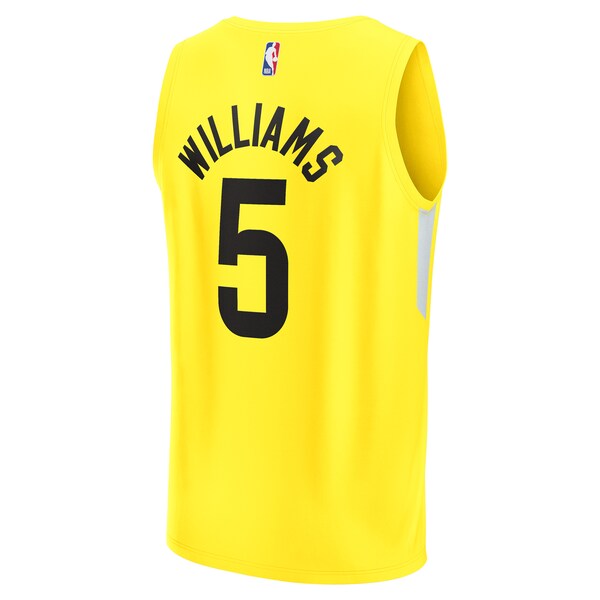 Cody Williams Utah Jazz 2024 NBA Draft Fast Break Player Jersey - Icon Edition - Yellow - Image 3