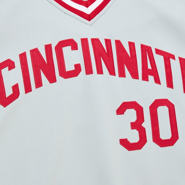 Ken Griffey Jr. Cincinnati Reds 2004 Cooperstown Collection Authentic Throwback Jersey - Gray - Image 4