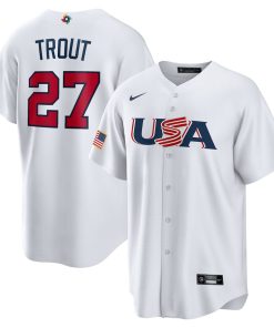 Mike Trout USA Baseball Nike 2023 World Baseball Classic Replica Player Jersey - White