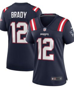 Tom Brady New England Patriots Nike Women's Retired Game Jersey - Navy