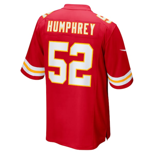 Creed Humphrey Kansas City Chiefs Nike Super Bowl LVIII Game Jersey - Red - Image 3