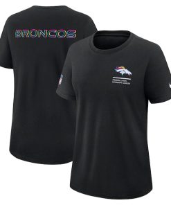 Denver Broncos Nike Women's 2025 NFL Crucial Catch Tri-Blend Dri-FIT T-Shirt - Black