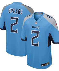 Tyjae Spears Tennessee Titans Nike Team Game Jersey -  Light Blue/Navy