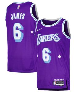 LeBron James Los Angeles Lakers Nike Swingman Player Jersey - City Edition - Purple