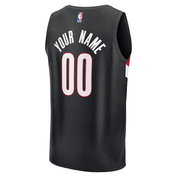 Portland Trail Blazers Fast Break Replica Custom Jersey - Icon Edition - Black/White - Image 4