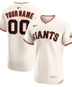 San Francisco Giants Nike Home Elite Custom Jersey - Cream