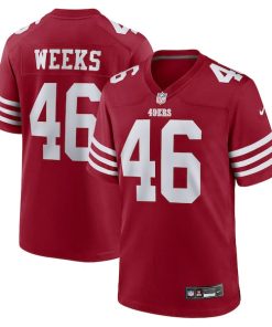 Jon Weeks San Francisco 49ers Nike Team Game Jersey -  Scarlet