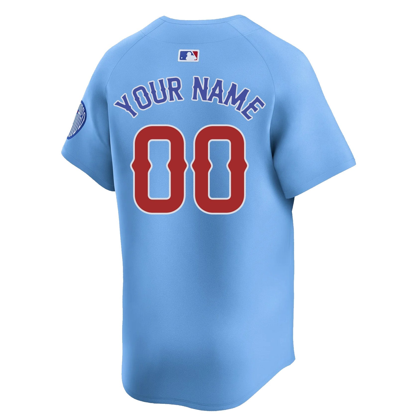 Custom Men's Chicago Cubs Nike Baby Blue 2nd Alternate Limited Jersey - Blue - Image 3