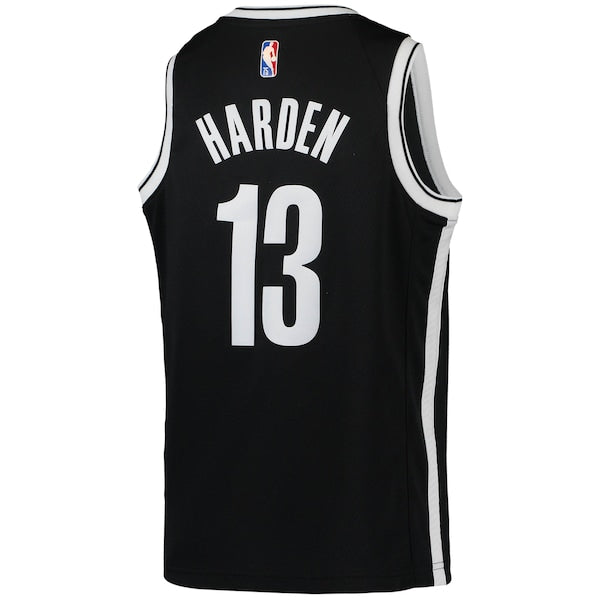 James Harden Brooklyn Nets Nike Youth 2021/22 Diamond Swingman Jersey - Icon Edition - Black - Image 3