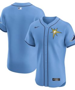 Alternative view of Tampa Bay Rays Nike Alternate Elite Jersey - Light Blue/White