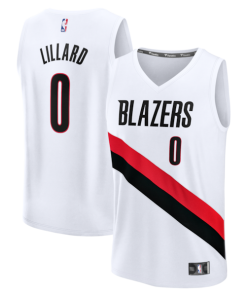 Damian Lillard Portland Trail Blazers  Fast Break Replica Jersey - White - Association Edition