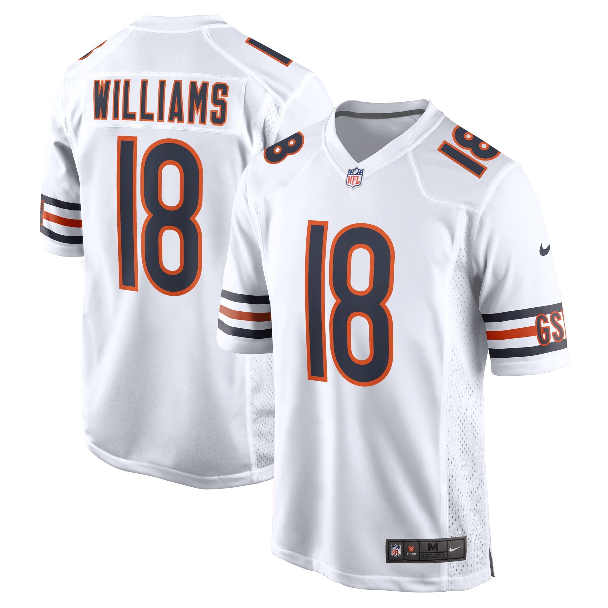 Caleb Williams Chicago Bears Nike Alternate 2024 NFL Draft First Round Pick Player Game Jersey - Orange/White - Image 6