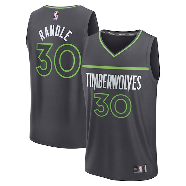 Julius Randle Minnesota Timberwolves Fast Break Replica Player Jersey - Statement Edition - Charcoal