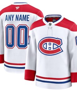 Montreal Canadiens  Away Premium Custom Jersey - White/Red