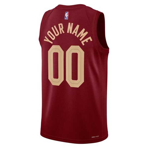 Cleveland Cavaliers Nike Unisex Swingman Custom Jersey Burgundy - Icon Edition - Image 3