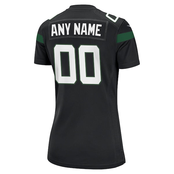 New York Jets Nike Women's Alternate Custom Game Jersey - Stealth Black - Image 3