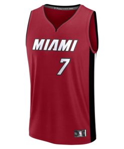Alternative view of Kel'el Ware Miami Heat  Youth Fast Break Player Jersey - Statement Edition - Red