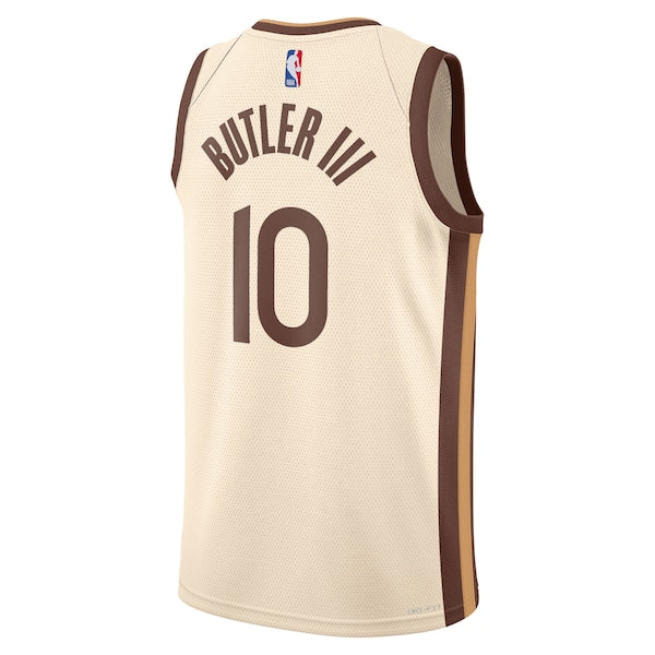 Jimmy Butler III Golden State Warriors Nike Unisex 2025/26 Swingman Jersey - Tan - City Edition - Image 3