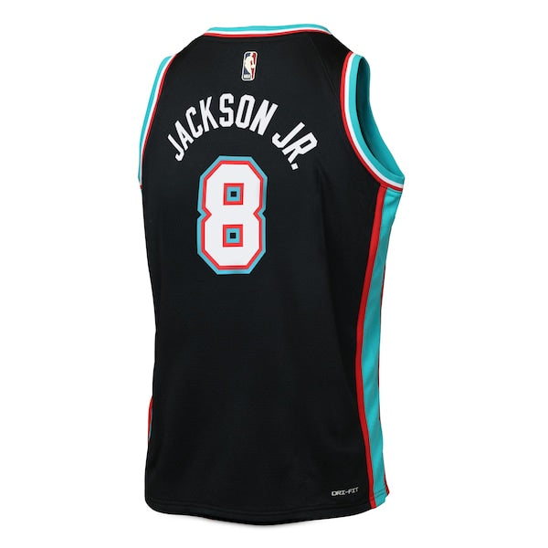 Jaren Jackson Jr. Memphis Grizzlies Nike Youth Swingman Jersey - Classic Edition - Black - Image 3