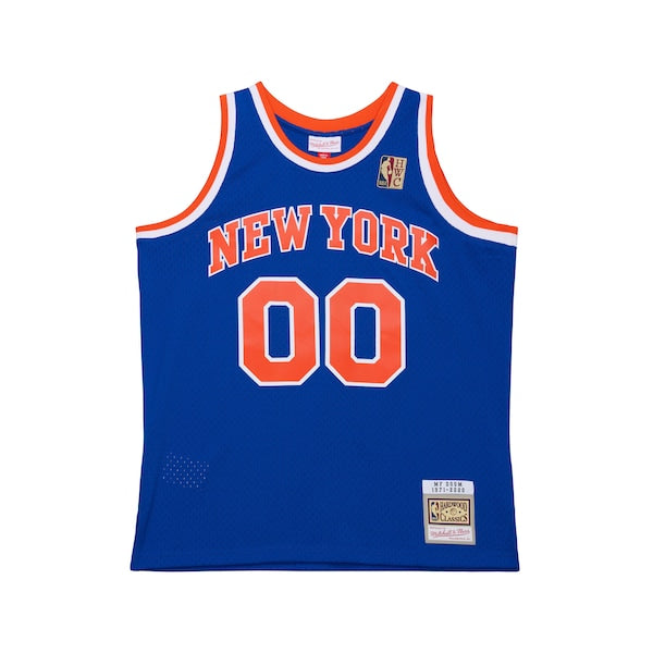 MF DOOM x NY Knicks x A New York Story Fashion Jersey - Blue/White - Image 2