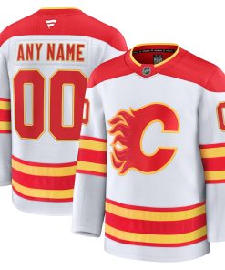 Alternative view of Calgary Flames  Alternate Premium Custom Jersey - Black/Red/White