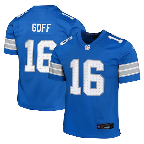 Jared Goff Detroit Lions Nike Youth Team Player Game Jersey - Blue - Image 2