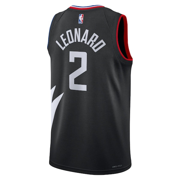 Kawhi Leonard LA Clippers Jordan Brand Unisex Swingman Jersey - Statement Edition - Black - Image 3