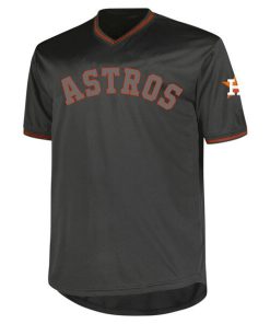 Alternative view of Houston Astros Profile Big & Tall Pop Fashion Jersey - Charcoal