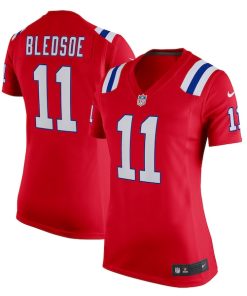 Drew Bledsoe New England Patriots Nike Women's Retired Game Jersey - Red/Navy