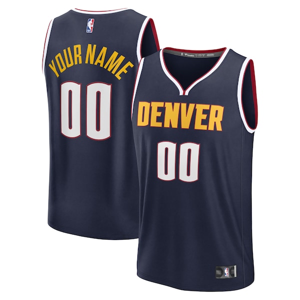 Denver Nuggets Youth Fast Break Custom Replica Jersey - Navy - Icon Edition/Blue