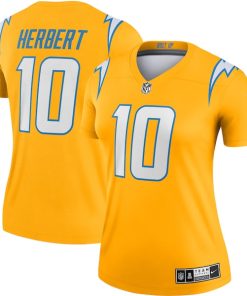 Justin Herbert Los Angeles Chargers Nike Women's Inverted Legend Jersey - Gold