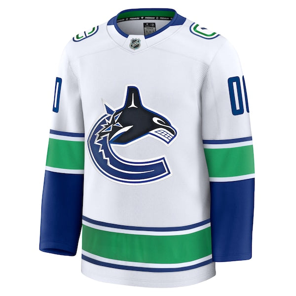 Vancouver Canucks Away Premium Custom Jersey - White/Blue - Image 3