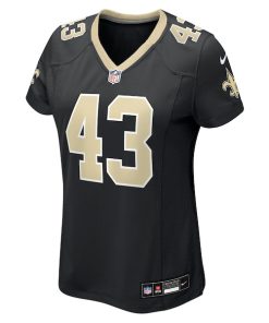 Alternative view of Michael Davis New Orleans Saints Nike Women's Team Game Jersey -  Black