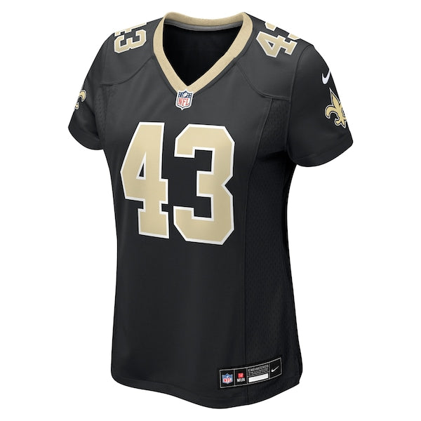 Michael Davis New Orleans Saints Nike Women's Team Game Jersey - Black - Image 2