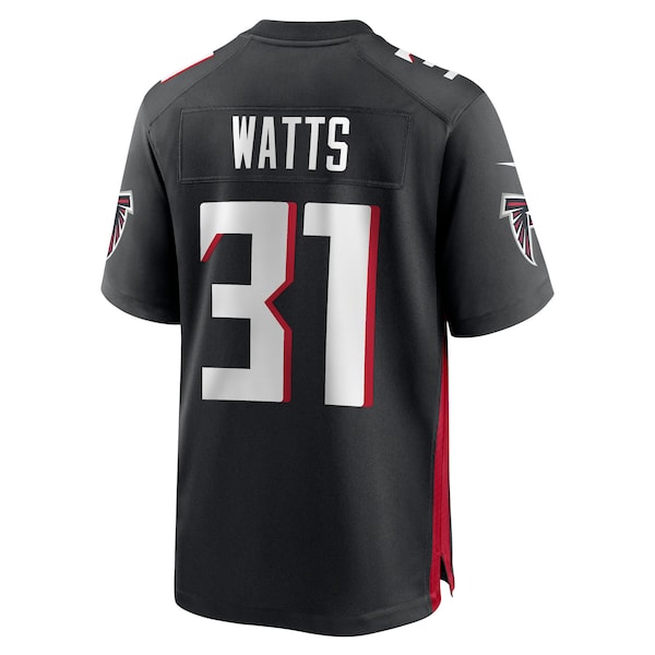 Xavier Watts Atlanta Falcons Nike Team Game Jersey - Black - Image 3