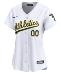 Alternative view of Oakland Athletics Nike Women's Home Limited Custom Jersey - White