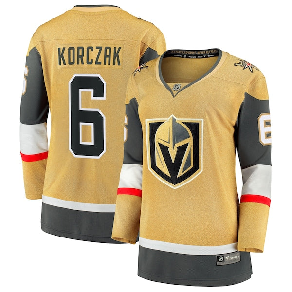Kaedan Korczak Vegas Golden Knights Women's Home Breakaway Jersey - Gold